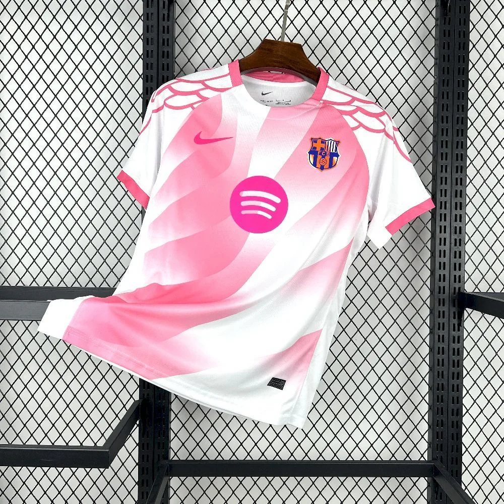 Maillot FC Barcelone Concept Rose & Blanc 2025-26 : vue avant