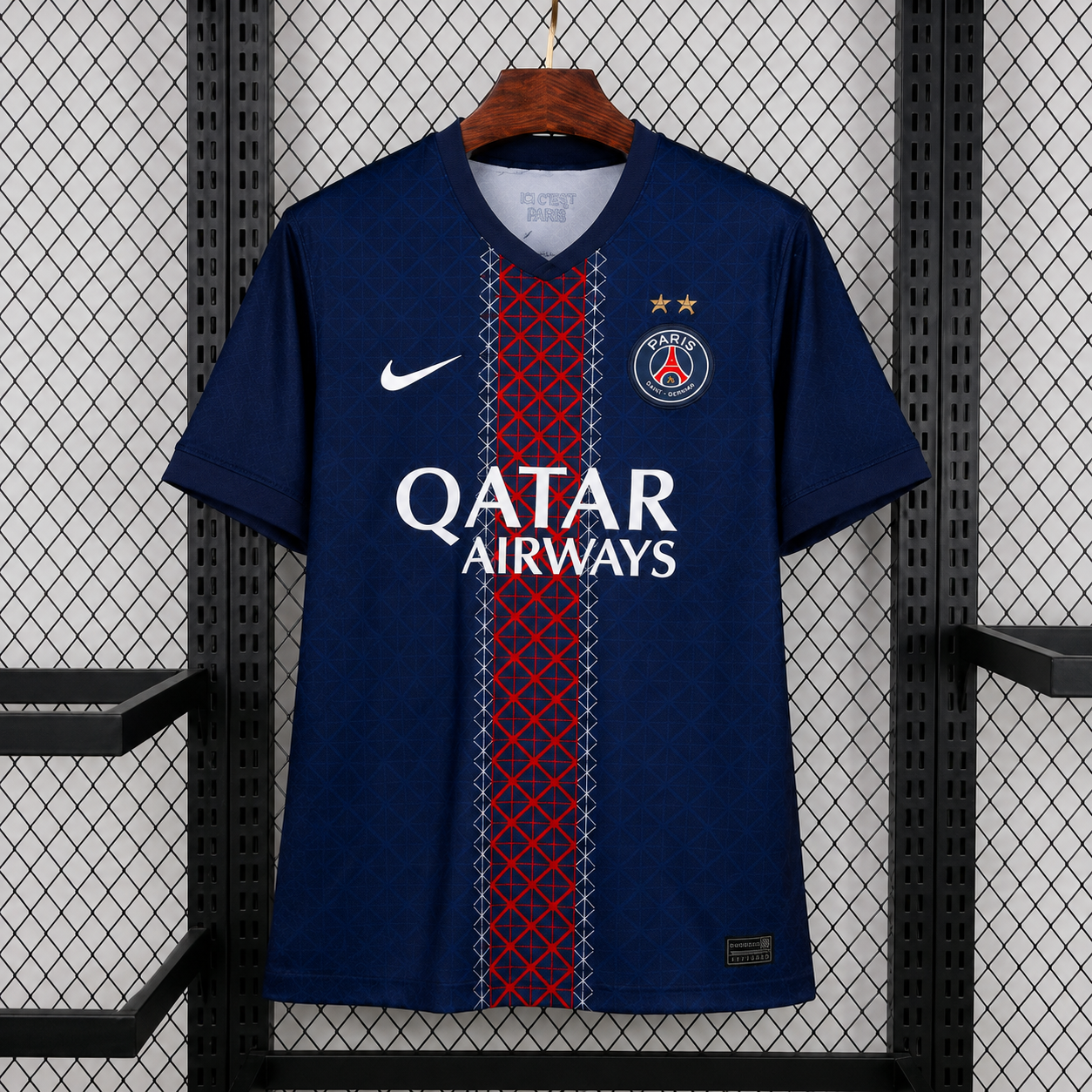 Maillot PSG 2025/26 AVEC LES 2 ÉTOILES : vue avant